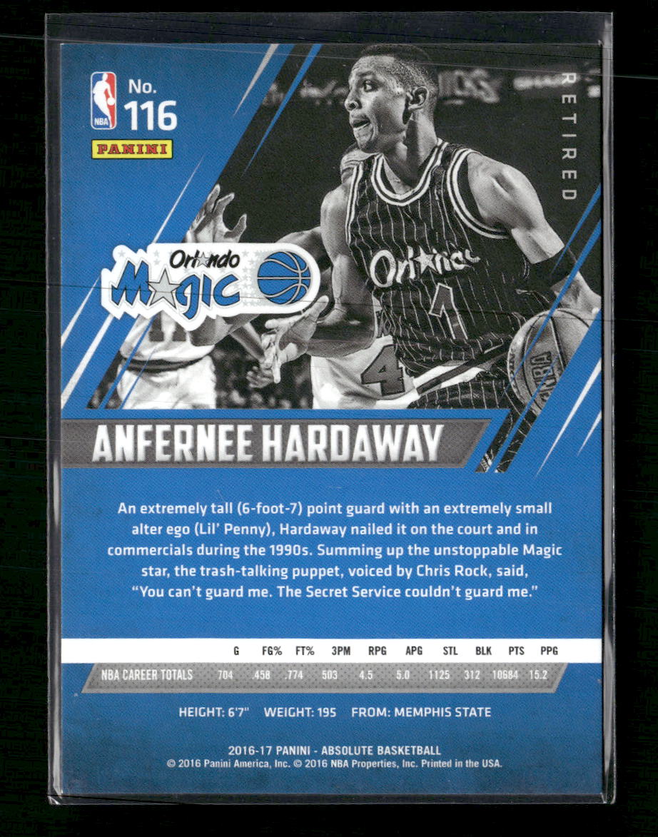 2016-17 Panini Absolute Anfernee Hardaway #/999 #116