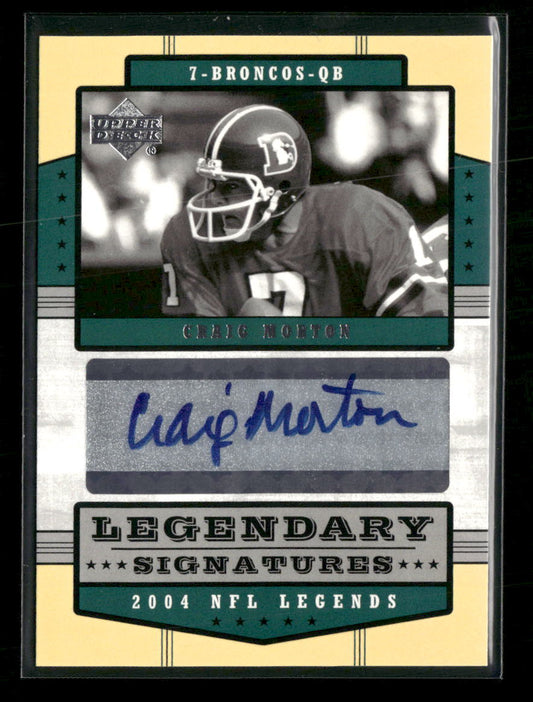 2004 Upper Deck Legends Legendary Signatures Craig Morton AU #LS-CM