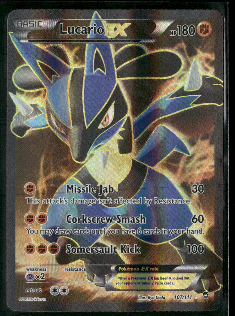XY - Furious Fists Lucario EX (107 Full Art) #107/111 Damaged