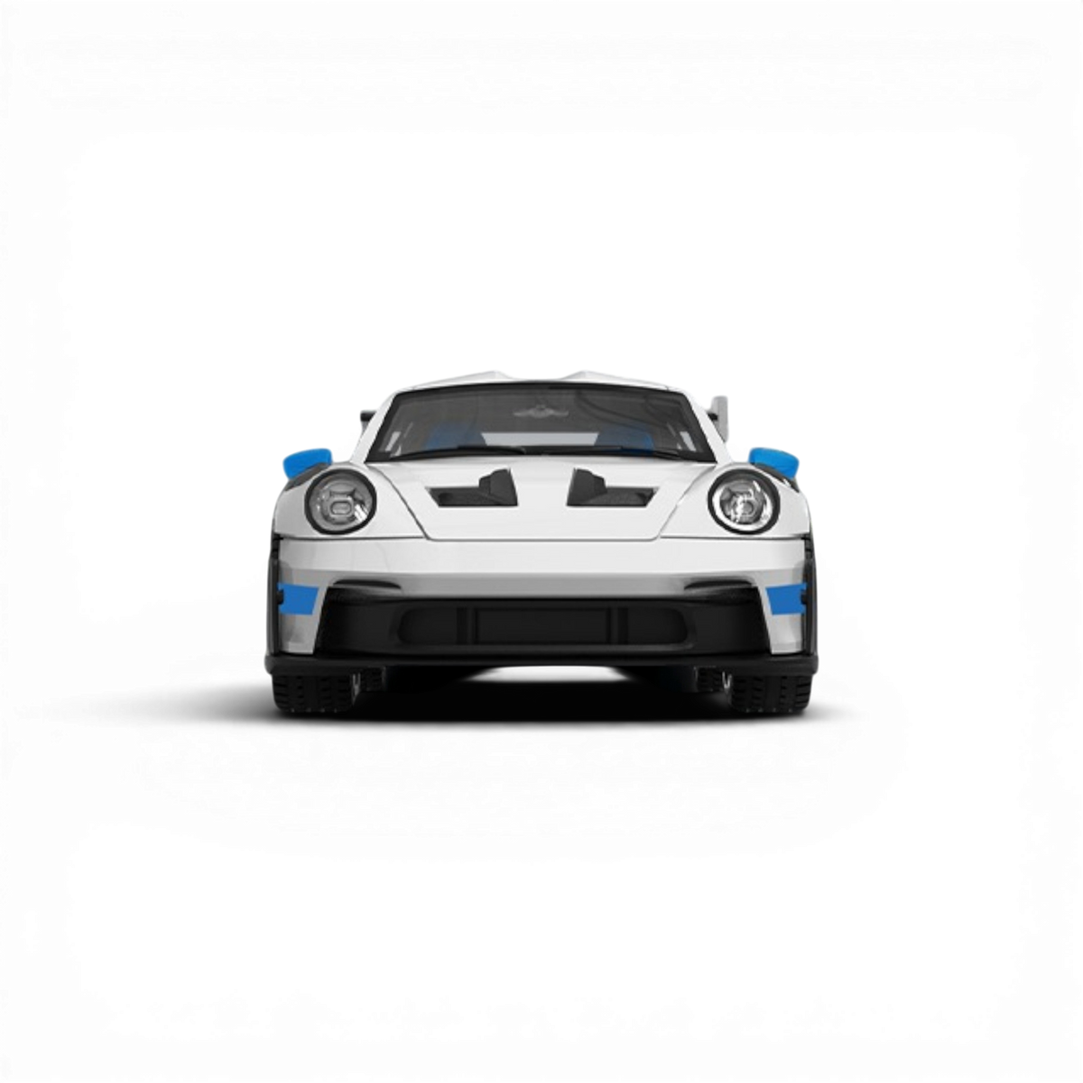 TPC Porsche 911 GT3 RS White Blue Wheels 1:64