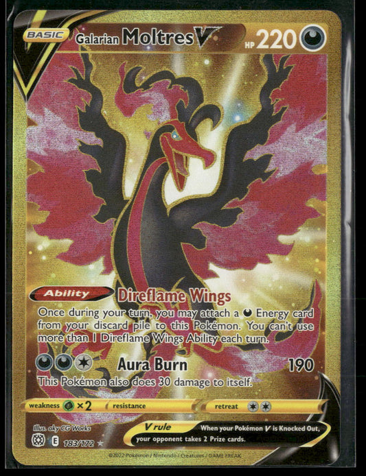 SWSH09: Brilliant Stars Galarian Moltres V (Secret) #183/172