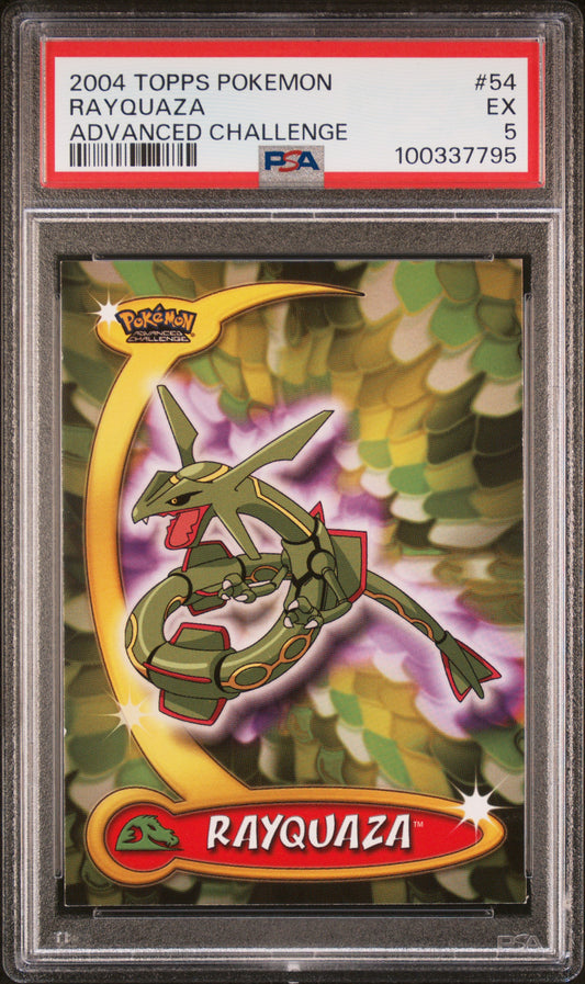 2004 Topps Pokemon Advanced Challenge Advanced Challenge Rayquaza 5 PSA #54