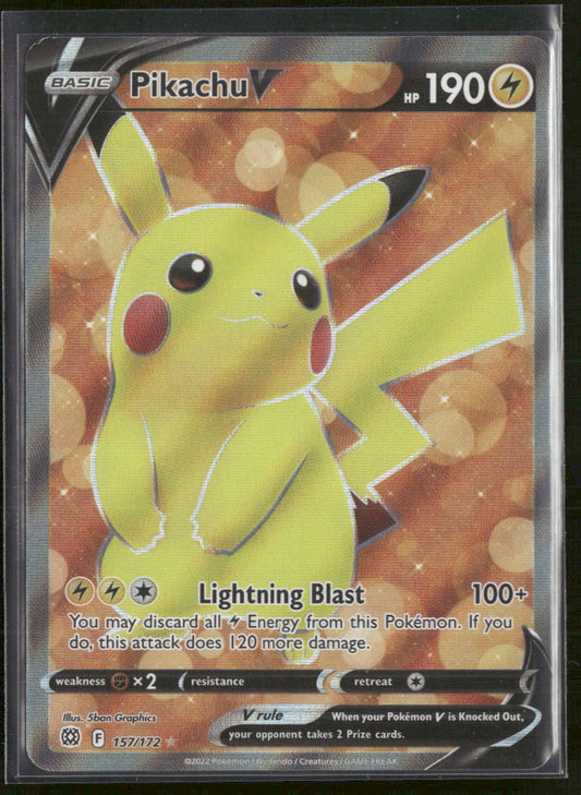 SWSH09: Brilliant Stars Pikachu V (Full Art) #157/172