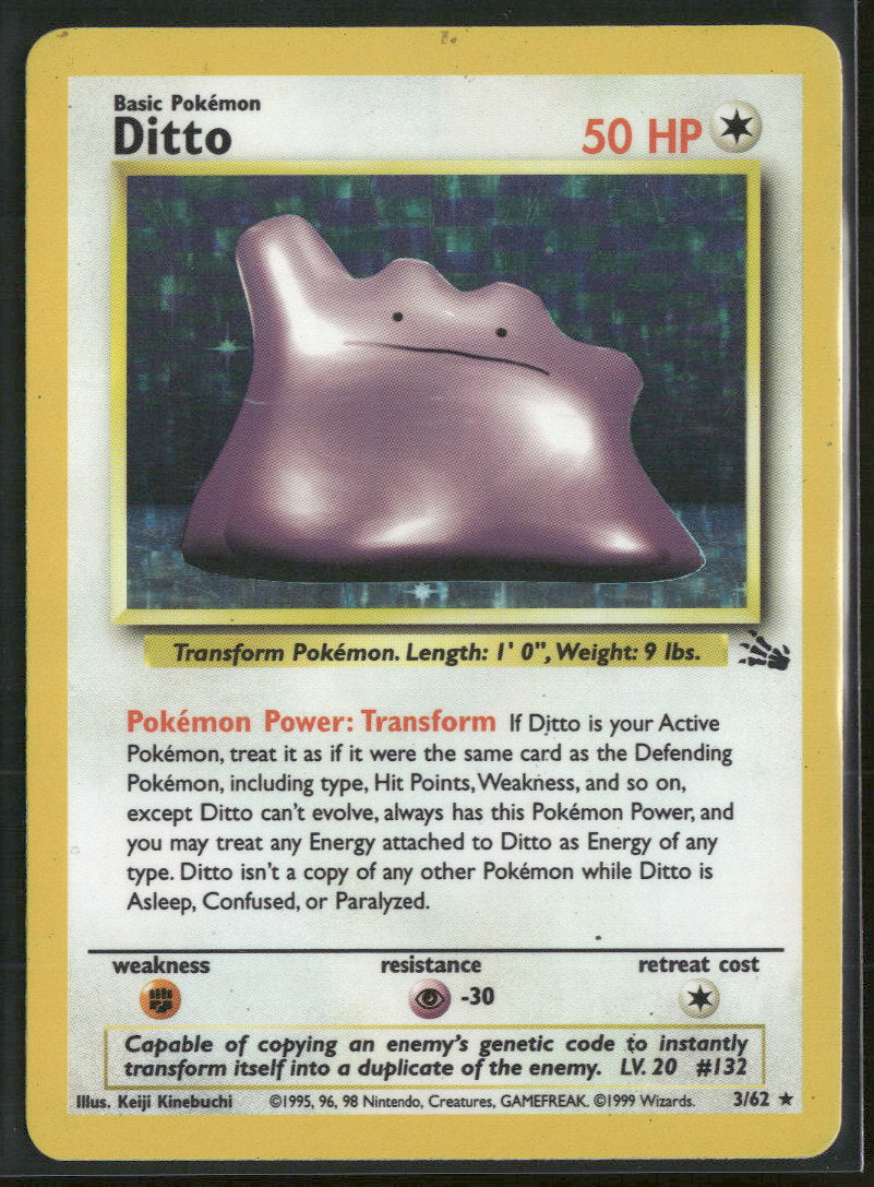 Fossil Ditto (3) #03/62 Damaged