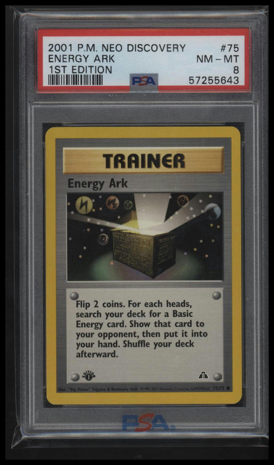 2001 Pokemon Neo Discovery 1st Edition Energy Ark 8 PSA #75