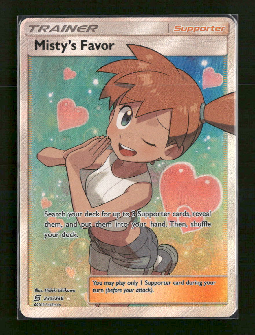 SM - Unified Minds Misty's Favor (Full Art) #235/236 Damaged