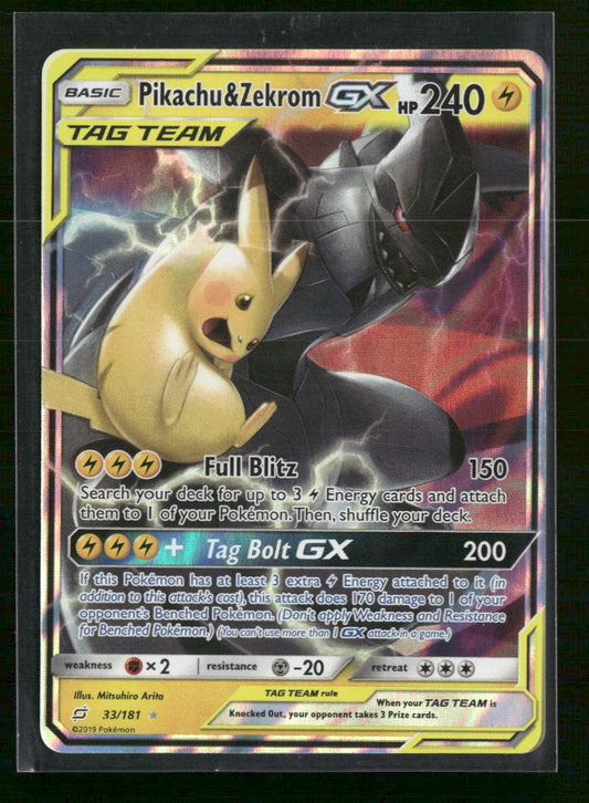 SM - Team Up Pikachu & Zekrom GX #33/181
