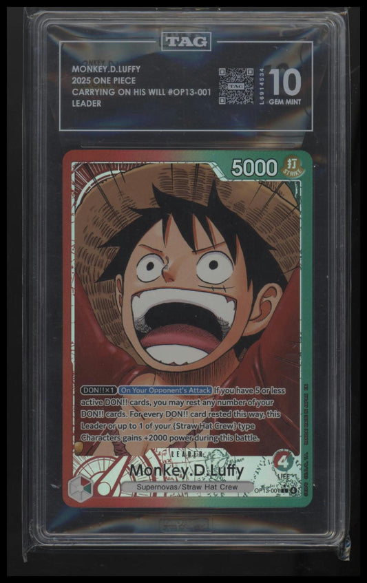 OP-13 Monkey.D.Luffy 10 TAG #OP13-001