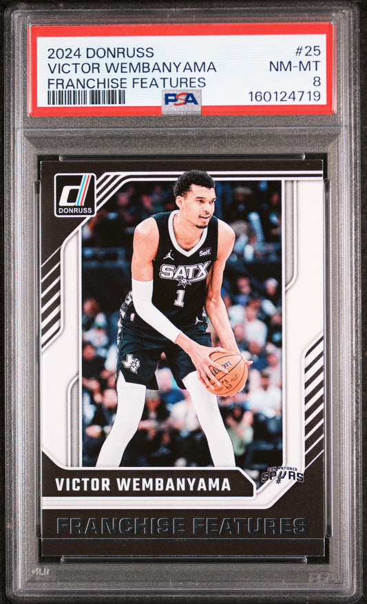 2024 Panini Donruss Franchise Features Victor Wembanyama 8 PSA #25
