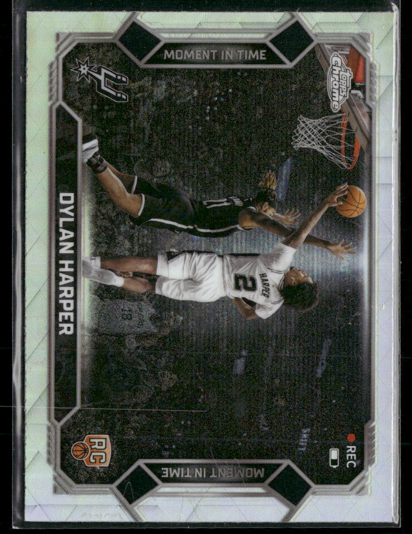 2025-26 Topps Chrome Update Moment In Time Refractor Dylan Harper #MT-17