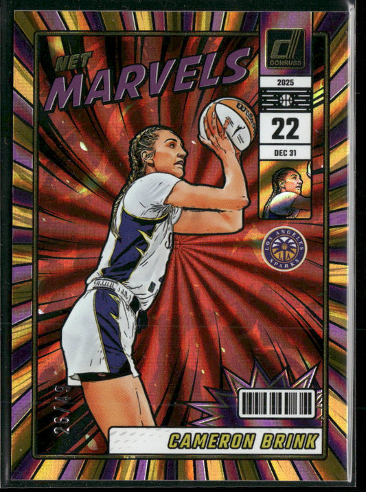 2025 Donruss WNBA Net Marvels Purple Laser #/49 Cameron Brink #9