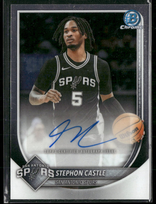 2025-26 Bowman Chrome Autographs Stephon Castle AU #BCA-SC