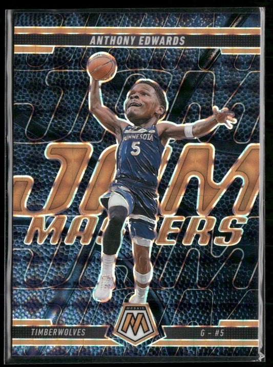 2024-25 Panini Jam Masters Mosaic Orange Fluorescent Anthony Edwards #/25 #10
