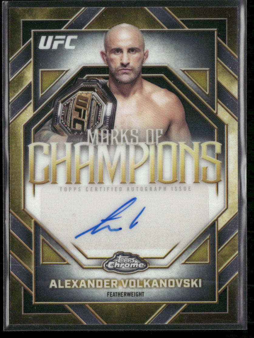 2026 Topps Chrome UFC Marks of Champions Auto Alexander Volkanovski #MOC-AV