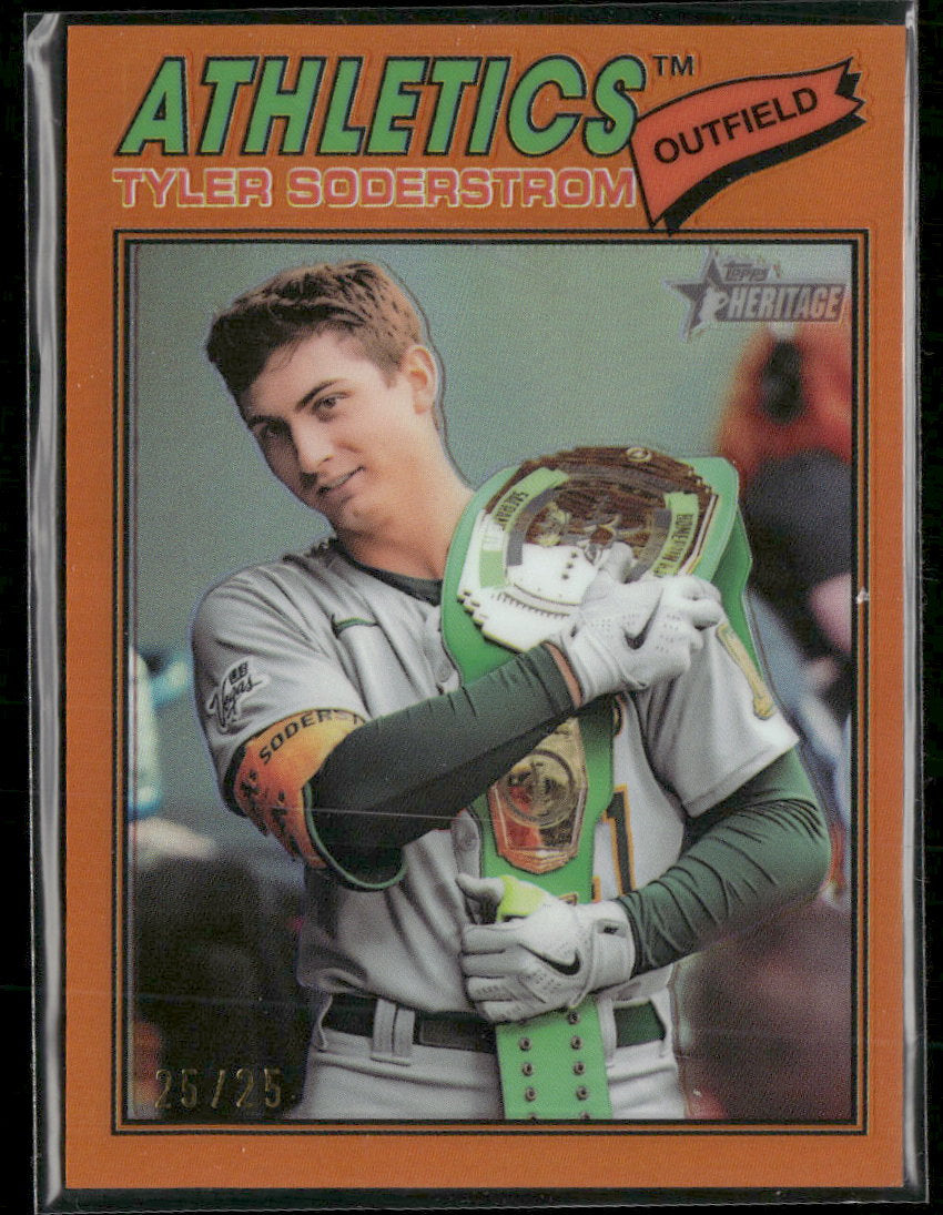 2026 Topps Heritage Chrome Orange Refractors Tyler Soderstrom #/25 #101