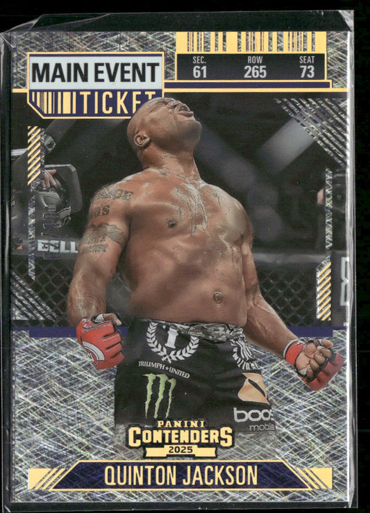 2025 Panini Contenders PFL Main Event Ticket Quinton Jackson #/10 #63