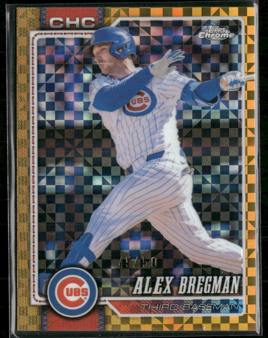 2026 Topps Chrome Gold X-Fractors Alex Bregman #/50 #30
