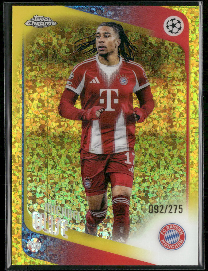 2025-26 T Chrome UEFA Club Yellow Mini-Diamonds Refractor Michael Olise #/275 #4