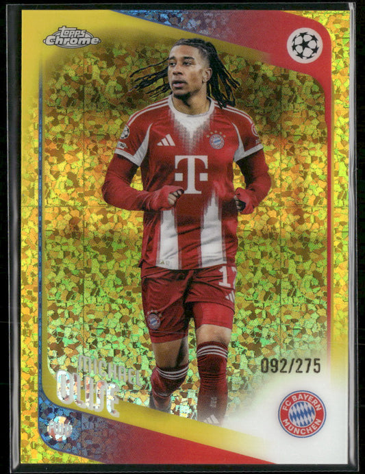 2025-26 T Chrome UEFA Club Yellow Mini-Diamonds Refractor Michael Olise #/275 #4