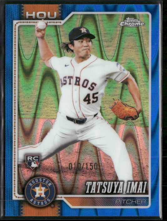 2026 Topps Chrome Blue Raywave Refractors Tatsuya Imai RC #/150 #242