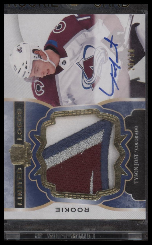 2017-18 Upper Deck The Cup Limited Logos Autographs Tyson Jost #/50 AU #LL-TJ