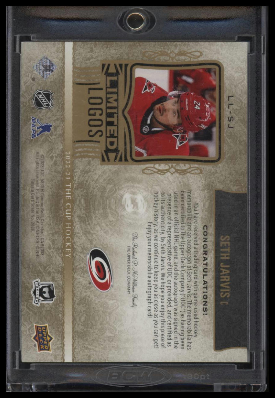 Upper Deck The Cup 2022-23 The Cup Update - Limited Logos Seth Jarvis #/50