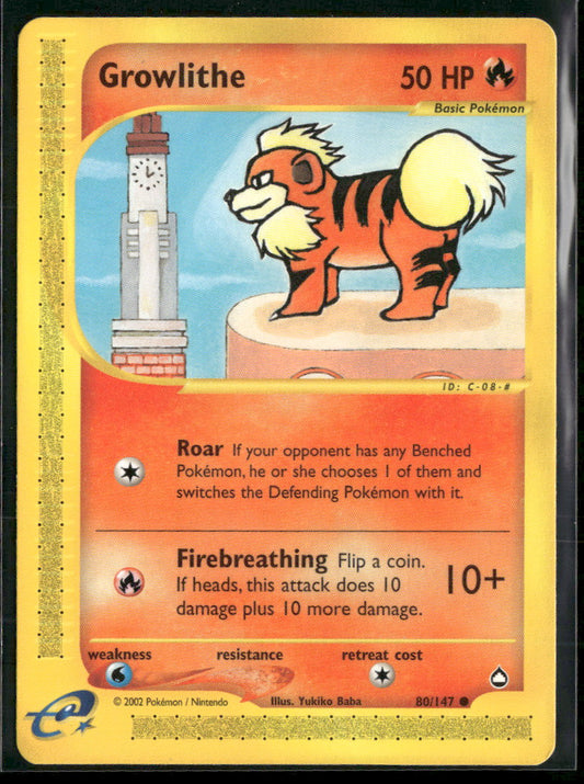 Aquapolis Growlithe (80) #080/147