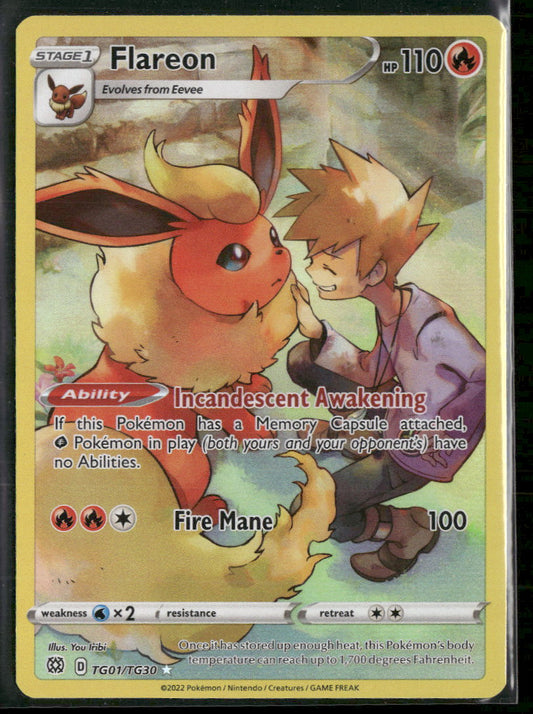 SWSH09: Brilliant Stars Trainer Gallery Flareon #TG01/TG30