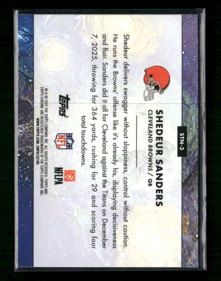 2025 Topps Chrome Cosmic Stars in the Night Shedeur Sanders #STN-3