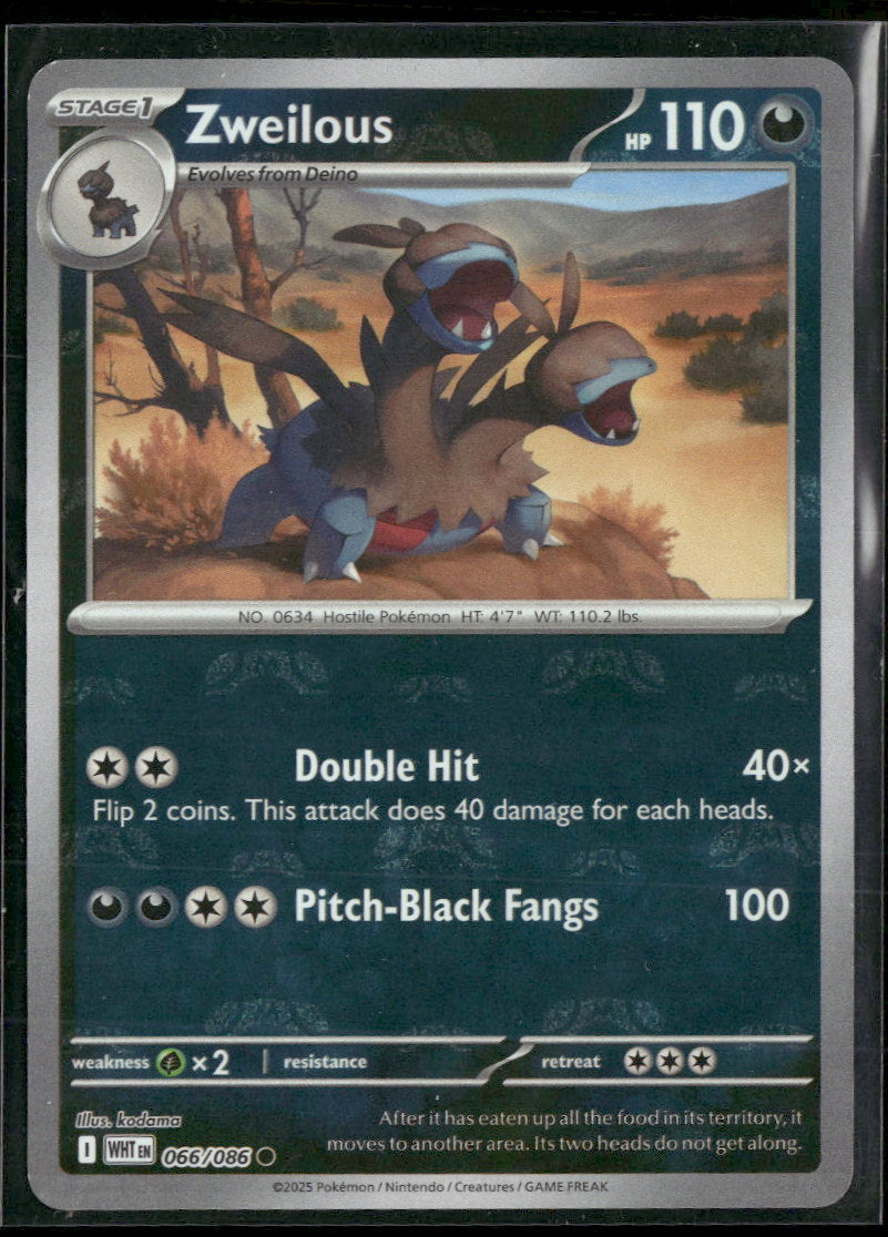 SV: White Flare Zweilous (Master Ball Pattern) #066/086