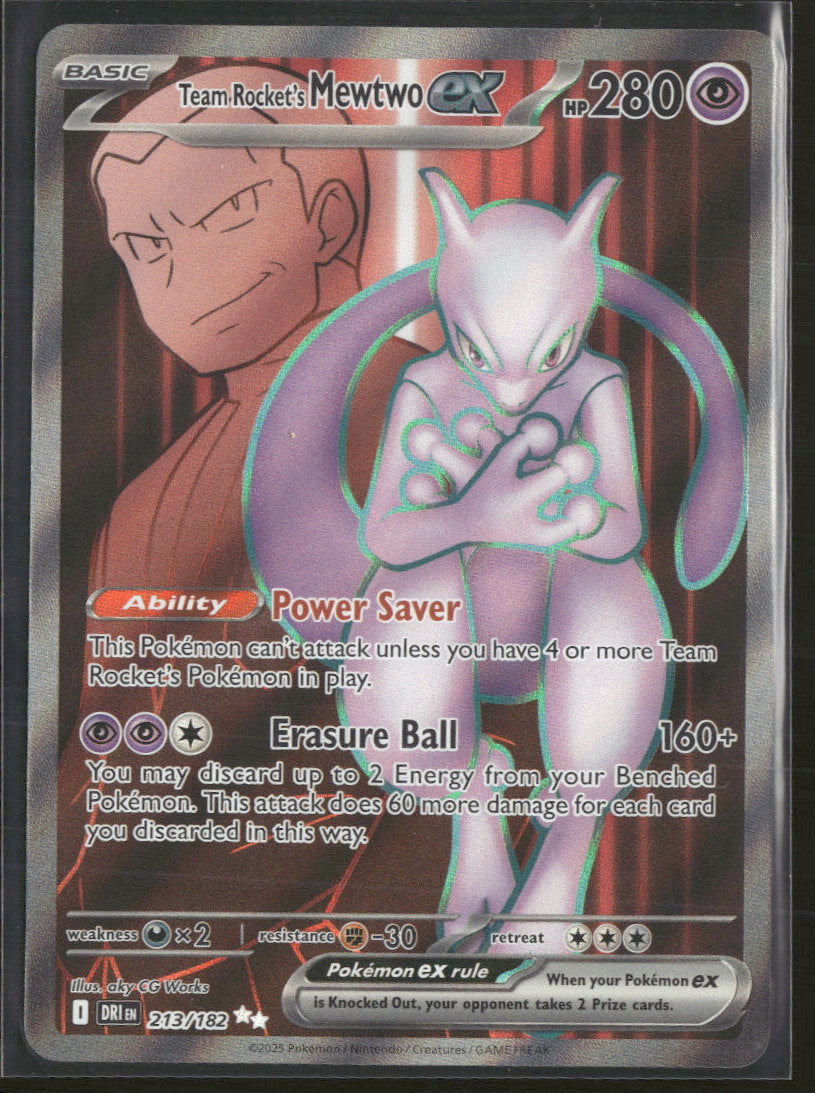 SV10: Destined Rivals Team Rocket's Mewtwo ex #213/182