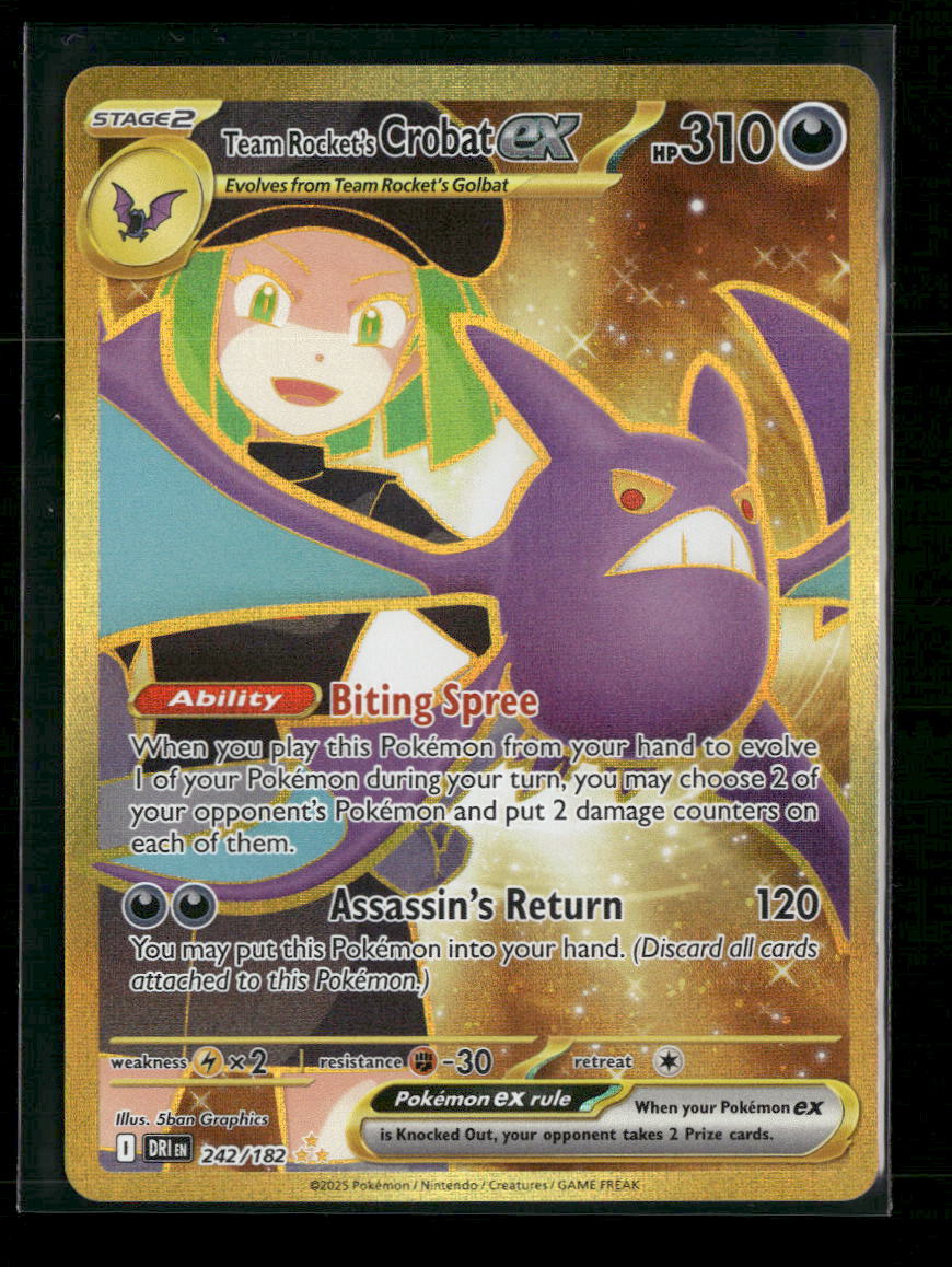 SV10: Destined Rivals Team Rocket's Crobat ex #242/182