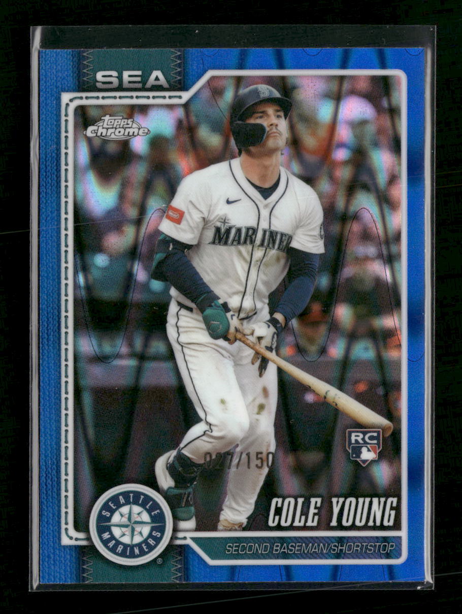 2026 Topps Chrome Blue Wave Refractors Cole Young RC #/150 #23