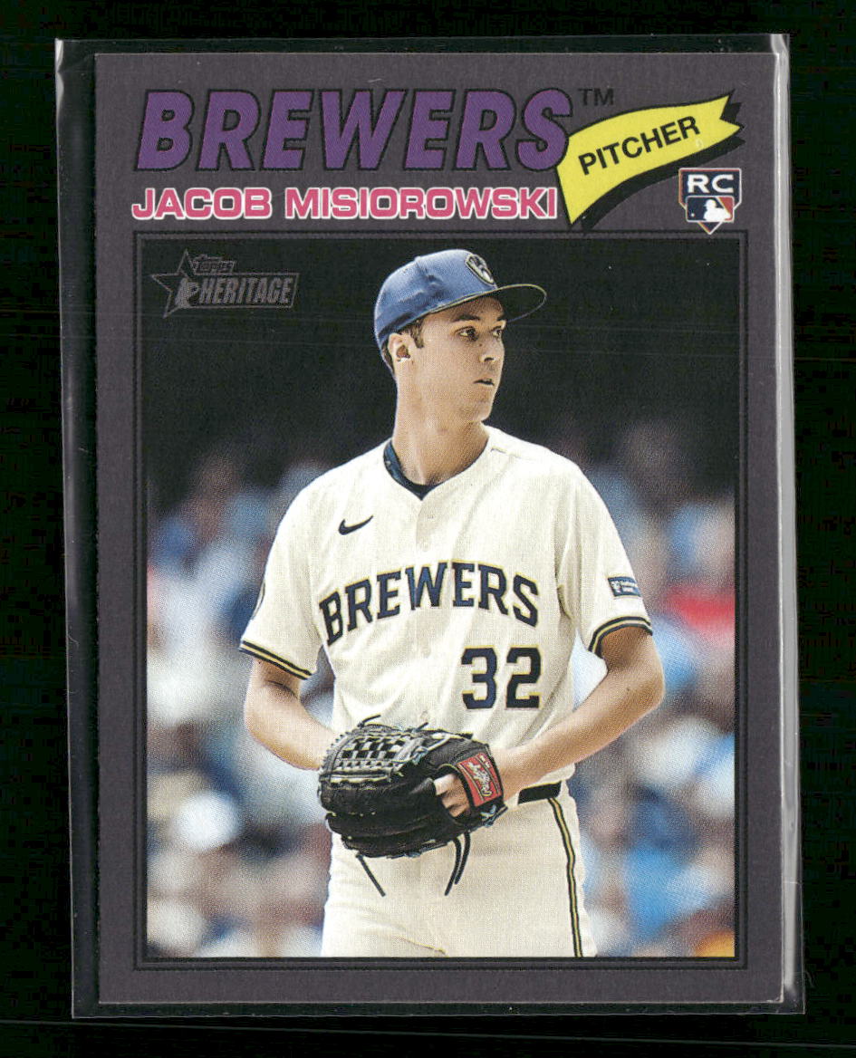 2026 Topps Heritage Dark Gray Jacob Misiorowski RC #144