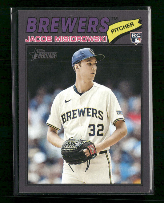 2026 Topps Heritage Dark Gray Jacob Misiorowski RC #144