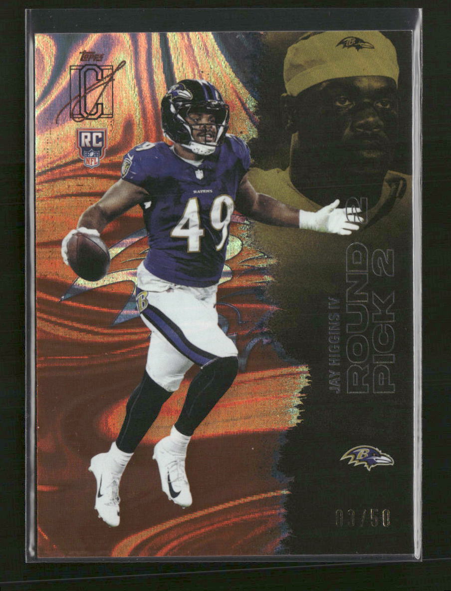2025 Topps Signature Class Chrome Orange Lava Refractor Jay Higgins RC #/50 #191