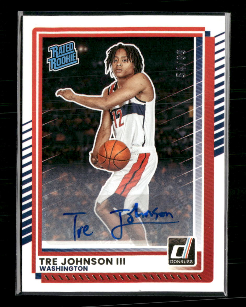 2025-26 Donruss Base Autographs Tre Johnson III #/99 #2