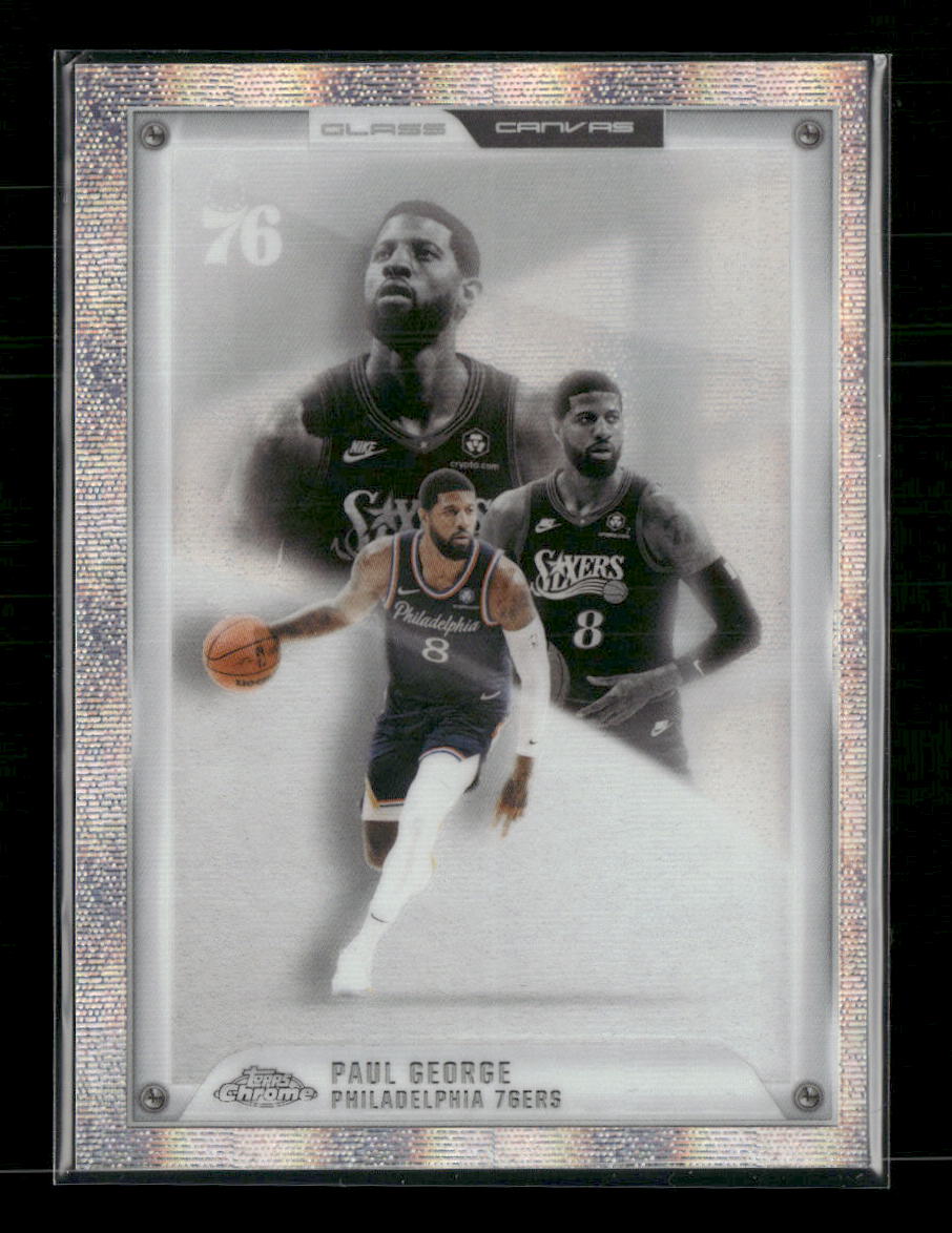 2025-26 Topps Chrome Update Glass Canvas Paul George #GC-9