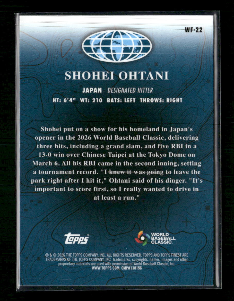 2026 Finest World's Finest Shohei Ohtani #WF-22