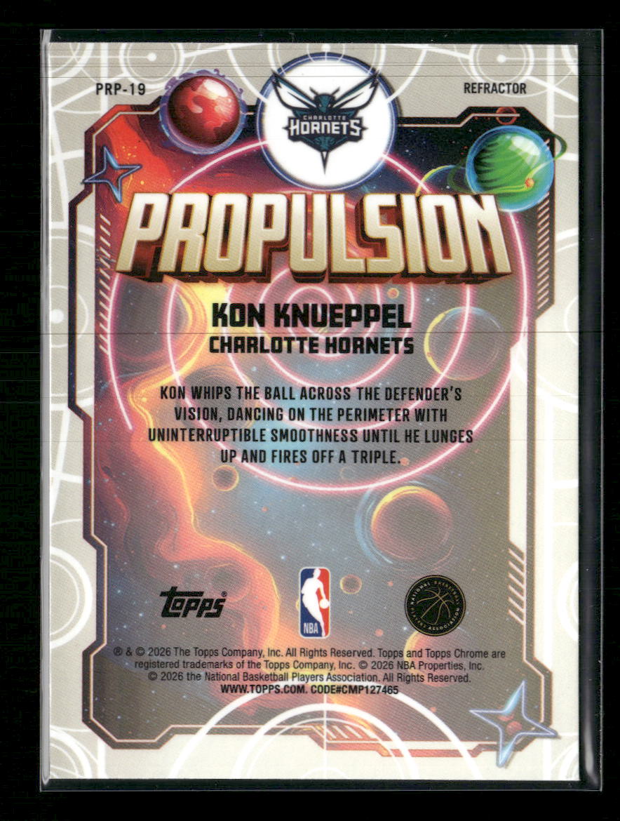2025-26 Topps Chrome Cosmic Propulsion Refractor Kon Knueppel #PRP-19