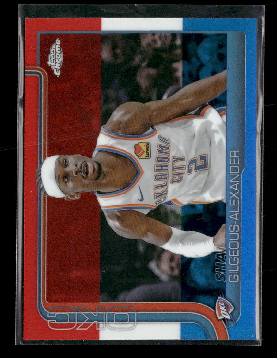2025-26 Topps Chrome Red White and Blue Refractor Shai Gilgeous-Alexander #141