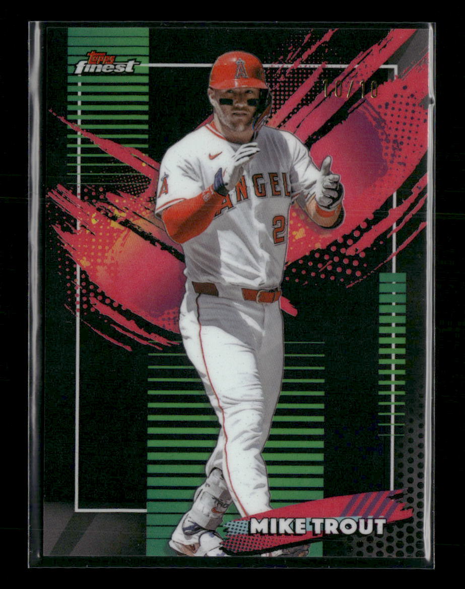 2026 Finest Black Refractors Mike Trout #/10 #296