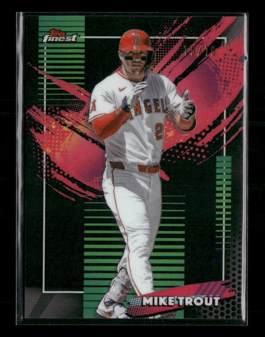 2026 Finest Black Refractors Mike Trout #/10 #296
