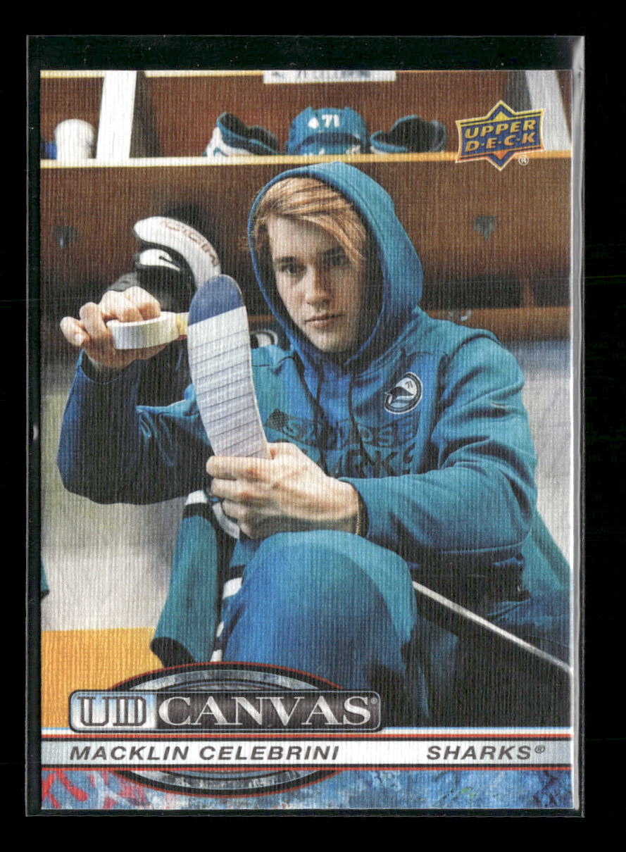 2025-26 Upper Deck UD Canvas Macklin Celebrini #C-124
