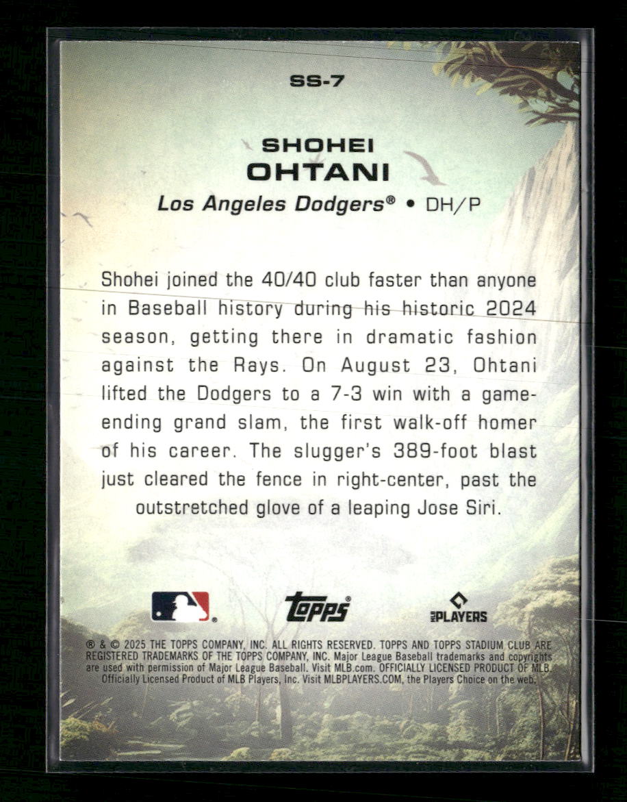 2025 Stadium Club Savage Sluggers Shohei Ohtani #SS-7