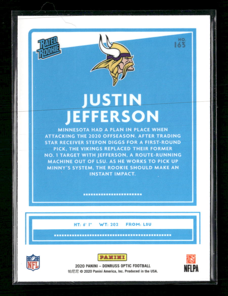 2020 Donruss Optic Justin Jefferson RC #163