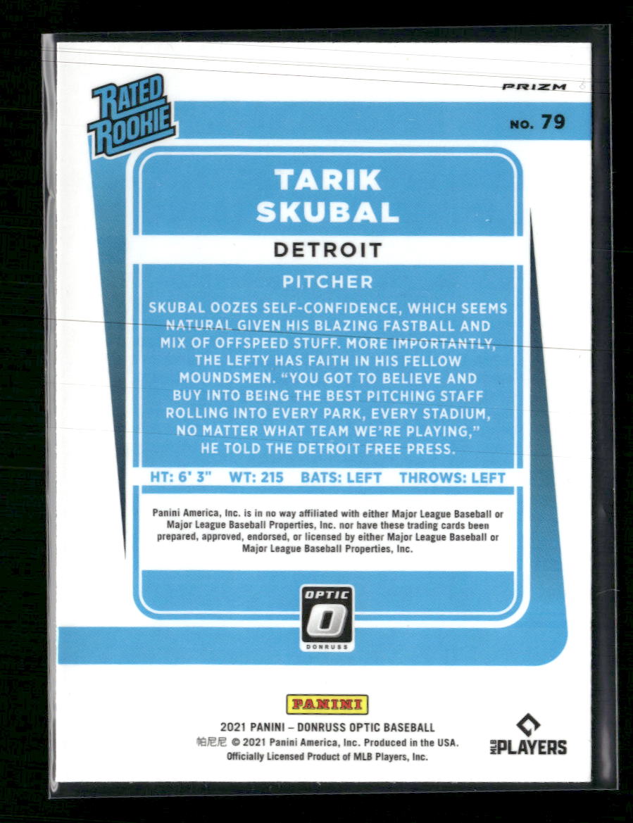 2021 Donruss Optic Red Wave Tarik Skubal RC #79