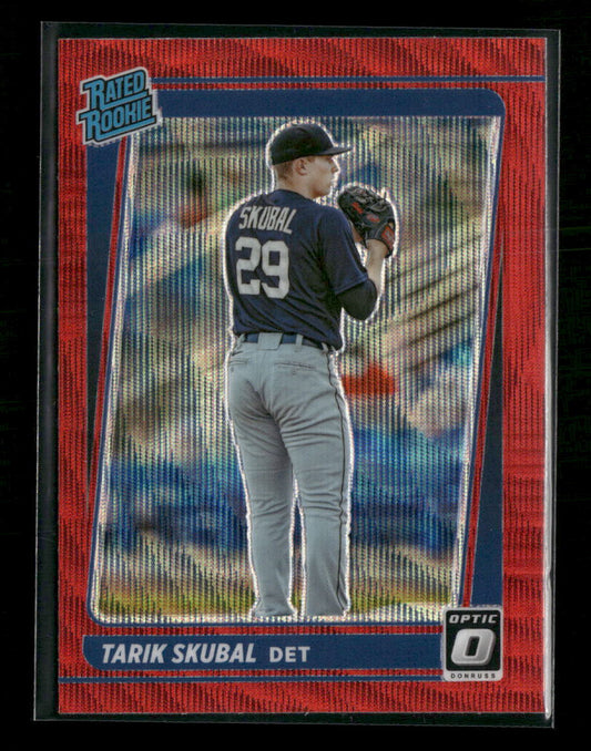 2021 Donruss Optic Red Wave Tarik Skubal RC #79