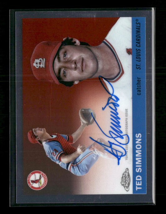 2025 Topps Chrome Platinum Chrome Platinum Autographs Ted Simmons AU #CPA-TSI