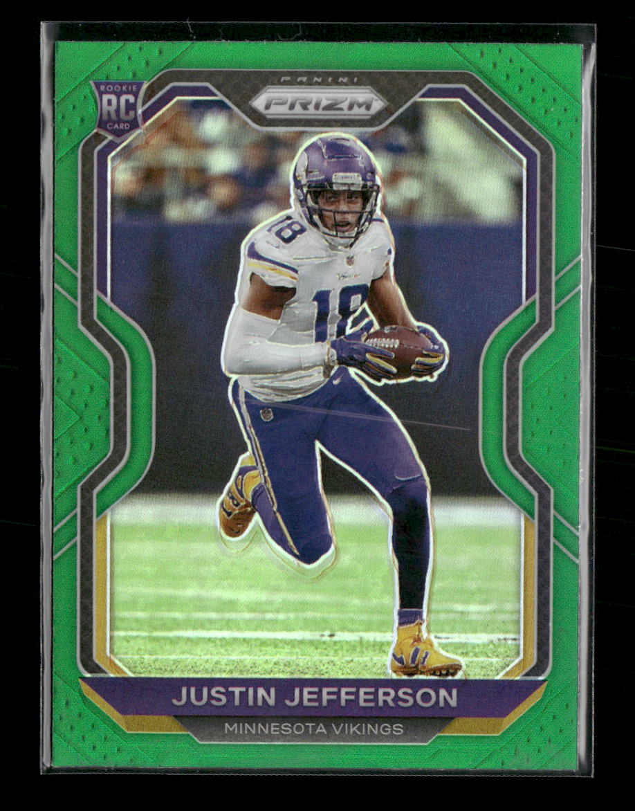 2020 Panini Prizm Prizm Green Justin Jefferson RC #398